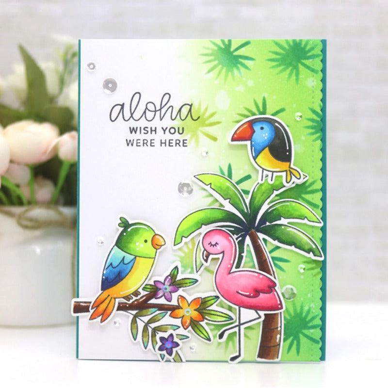 The Flamingo Coconut Tree Dies & Stamps Set