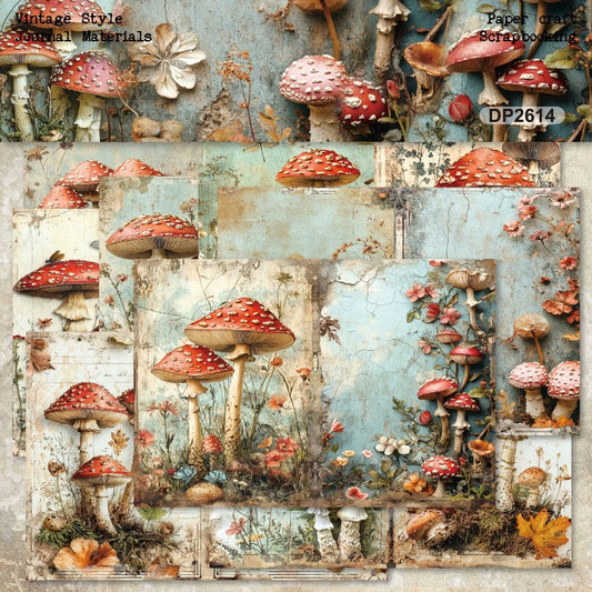 A5 Mushroom Forest Journal Scrapbook Paper