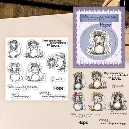 Mouse Prayer Clear Stamps