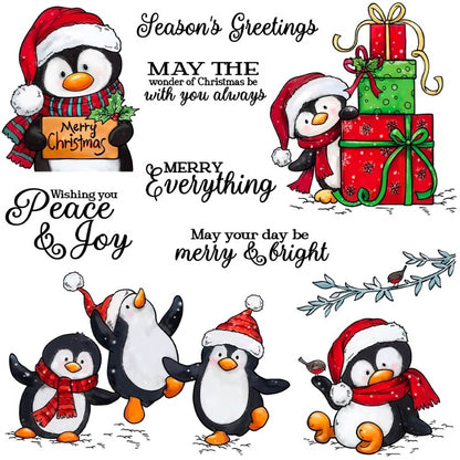 Cute Christmas Penguins Dies & Stamps Set