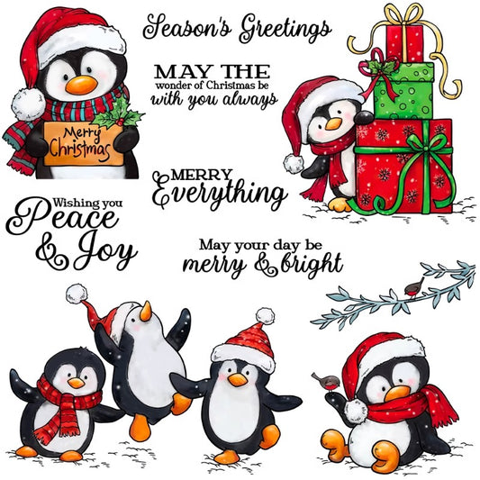 Cute Christmas Penguins Dies & Stamps Set