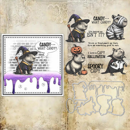 Halloween Capybara Dies & Stamps Set