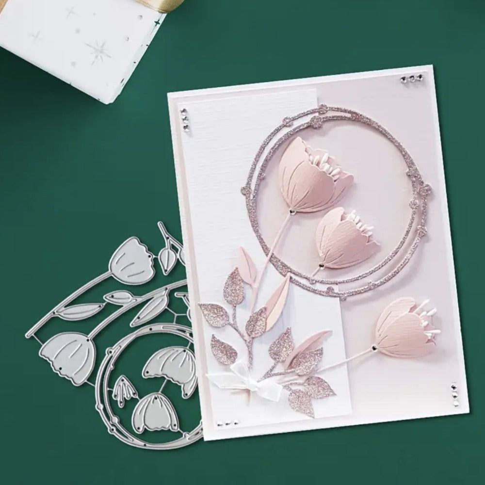DIY Tulip Wreath Metal Cutting Dies