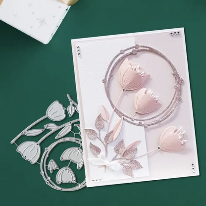 DIY Tulip Wreath Metal Cutting Dies