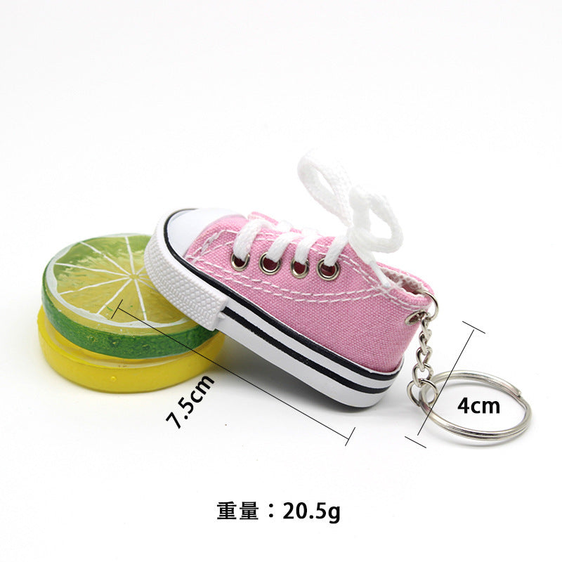 Creative Mini Canvas Shoe Keychain