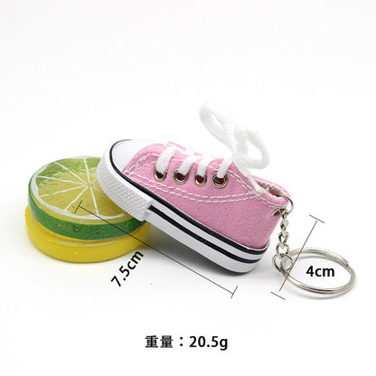 Creative Mini Canvas Shoe Keychain