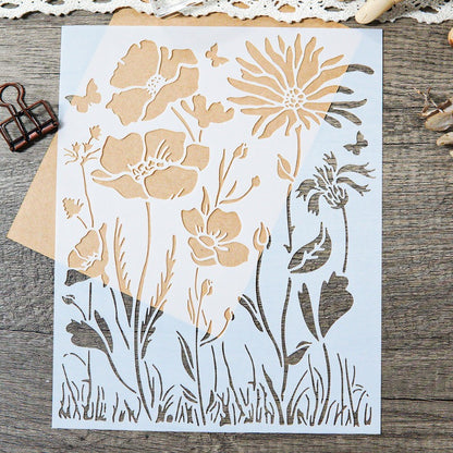 Flowers DIY Painting Hollow Stencil