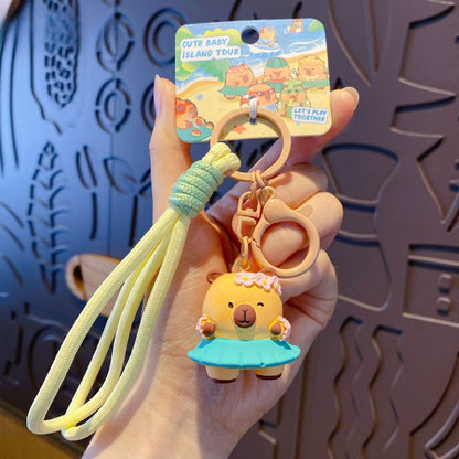 Cute Dolphin Island Vacation Series Keychain