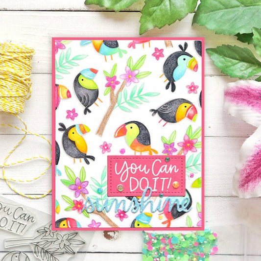 Cute Parrots Dies & Stamps Set