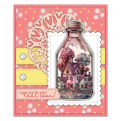 Creative Castle In Wine Bottle Dies & Stamps Set