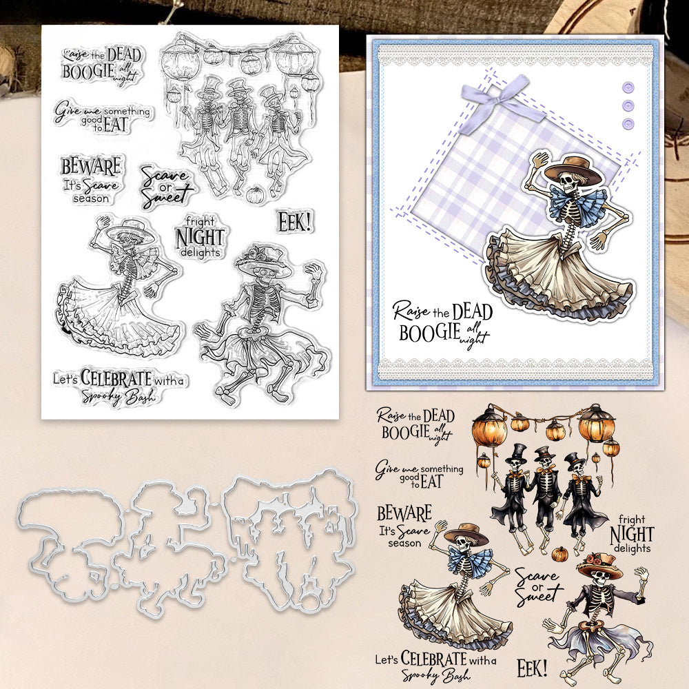 Halloween Skeleton Dies & Stamps Set