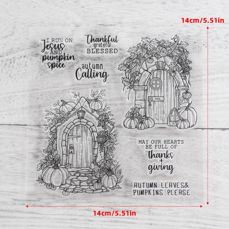 Fall Harvest Pumpkin Door Dies & Stamps Set