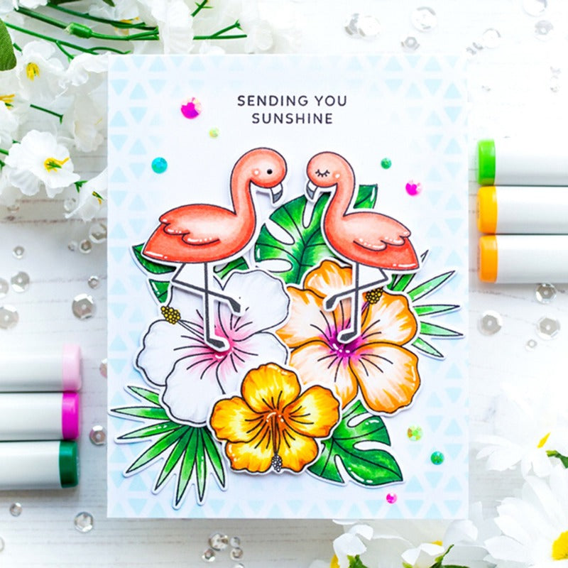 The Flamingo Coconut Tree Dies & Stamps Set