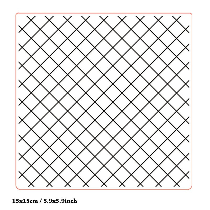 Square Pattern Plastic Embossing Folder