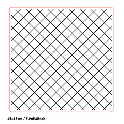 Square Pattern Plastic Embossing Folder