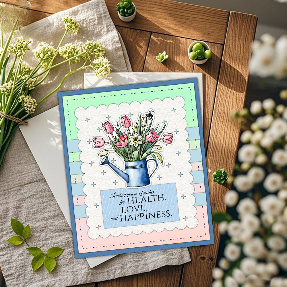 Vase Flowers Clear Stamps