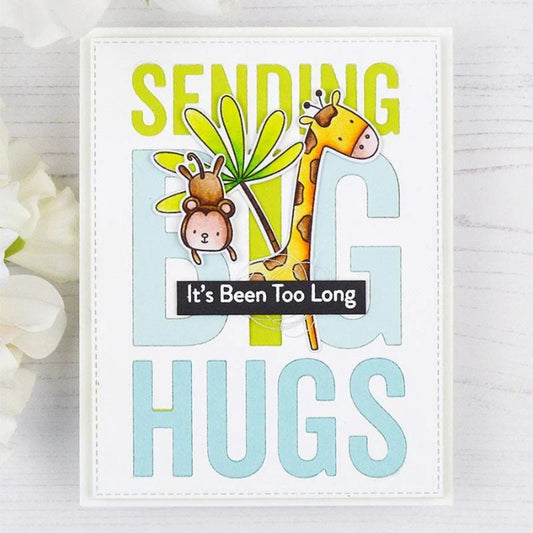 "Sending Big Hugs" Background Board Cutting Dies