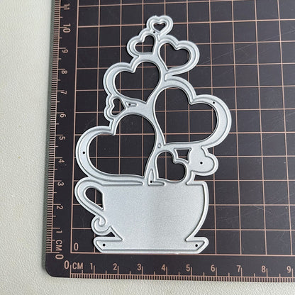 Valentine's Day Tea and Coffee Cup Cutting Dies