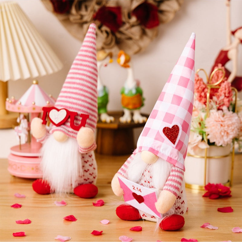 Valentine's Day Gnome Doll Ornaments