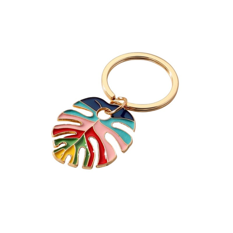 Boho Beach Leaf Keychain