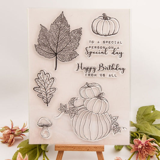 Pumpkin Leaves Clear Stamps