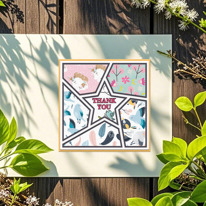 Pentagram Lattice Background Frame Metal Cutting Dies