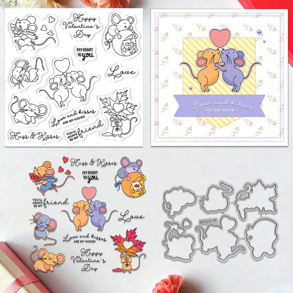 Valentine's Day Mouse Dies & Stamps Set