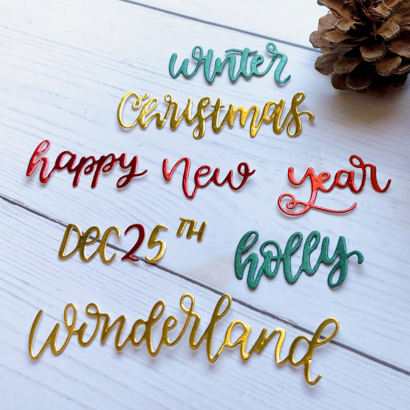 Christmas Greetings Metal Cutting Dies