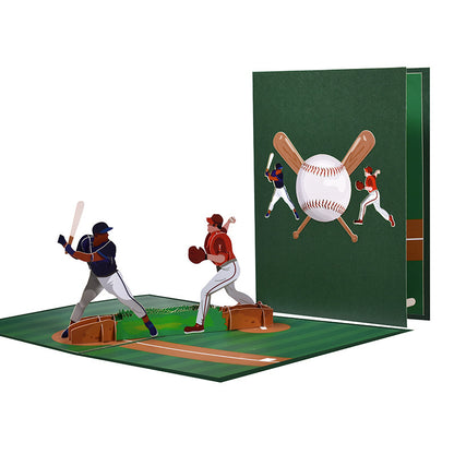 3D Creative Baseball Pop-Up Greeting Card