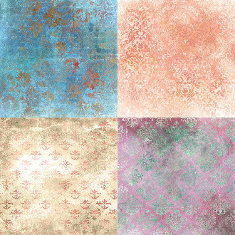 24PCS 6" Damask Scrapbook Paper & Cardstock
