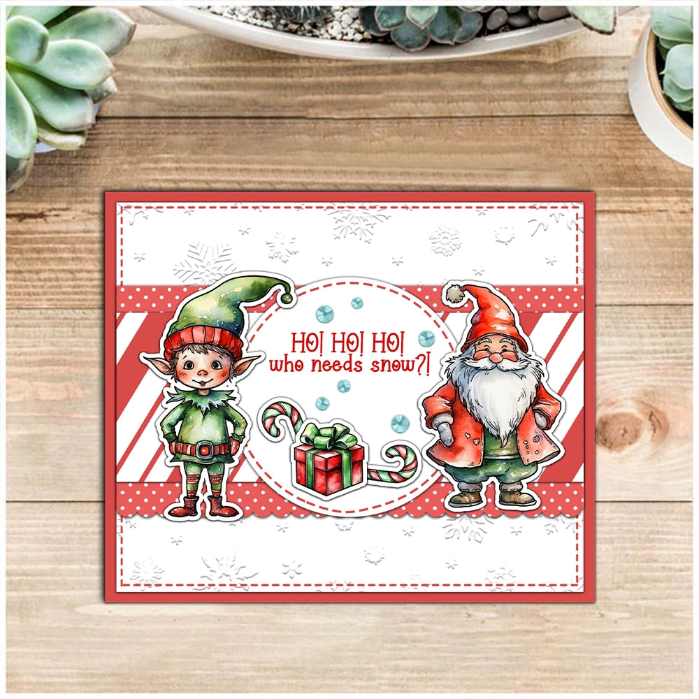 Cute Santa Elf Clear Stamps