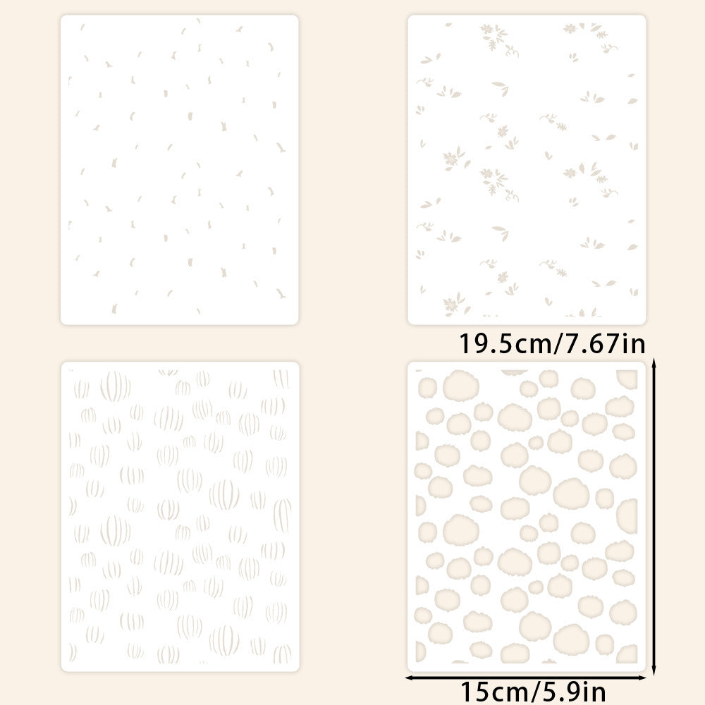 4 PCS Pumpkin Pattern DIY Painting Hollow Stencil