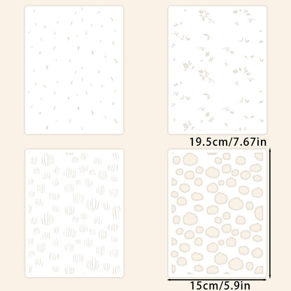 4 PCS Pumpkin Pattern DIY Painting Hollow Stencil
