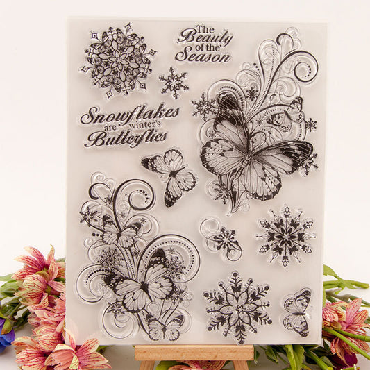 Butterfly Snowflake Clear Stamps