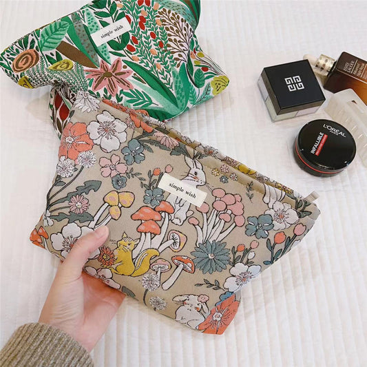 Forest Style Fabric Cosmetic Storage Bag