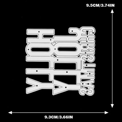 "HOLLY JOLLY CHRISTMAS" Phrase Metal Cutting Dies