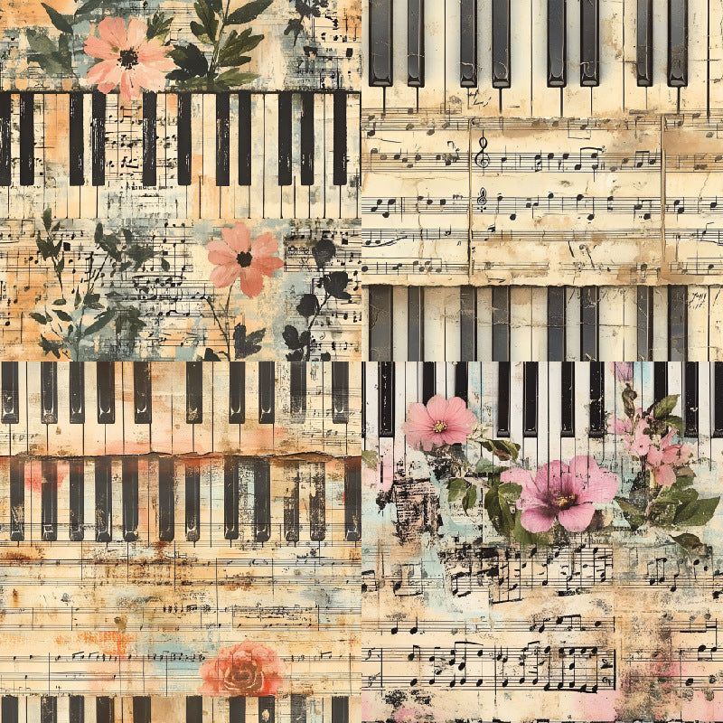 24PCS 6" Melody Bloom Scrapbook Paper & Cardstock