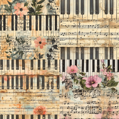 24PCS 6" Melody Bloom Scrapbook Paper & Cardstock