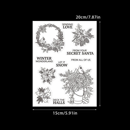 Christmas Plants and Birds Dies & Stamps Set