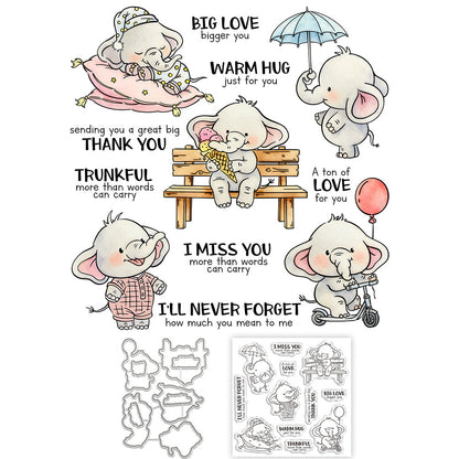 Warm Little Elephant Dies & Stamps Set