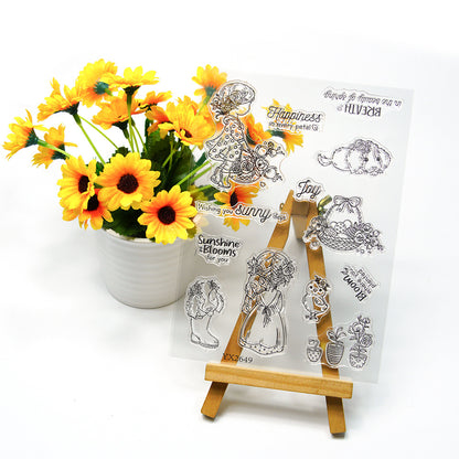 Cute Little Girl Clear Stamps