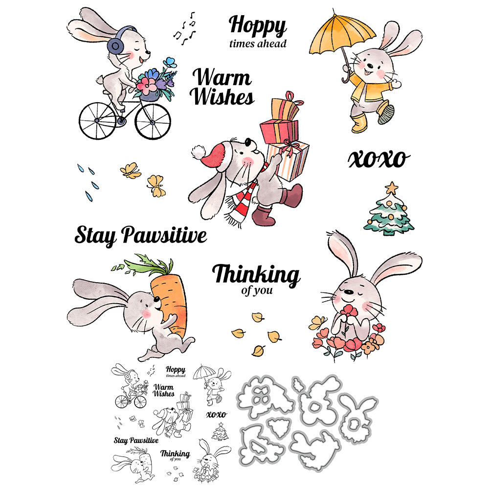 Happy Rabbit Dies & Stamps Set