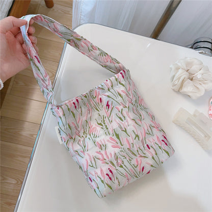 Fresh and Sweet Floral Small Hand-held Bag