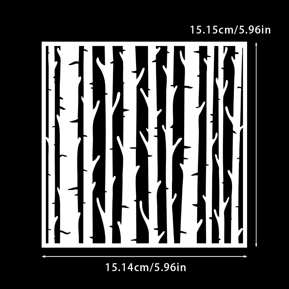Tree Trunk Pattern DIY Painting Hollow Stencil