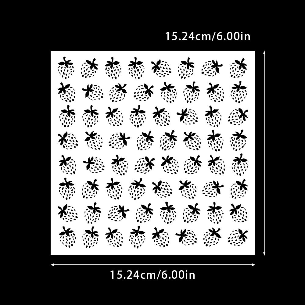 Strawberry Pattern DIY Painting Hollow Stencil