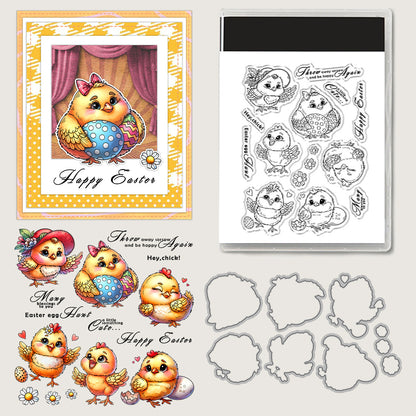 Easter Theme Dies & Stamps Set