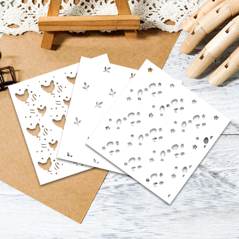 3 PCS Creative Patterns DIY Painting Hollow Stencil