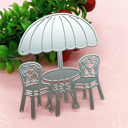 Table Chair Sun Umbrella Cutting Dies