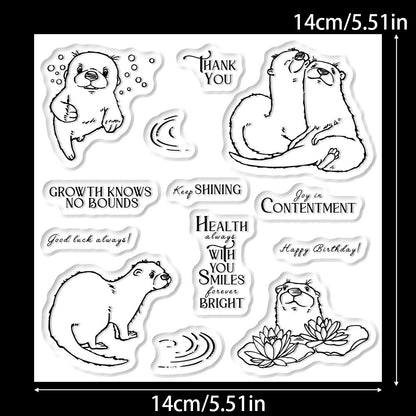 Cute Sea Otter Dies & Stamps Set