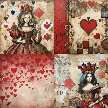 24PCS 6" Queen Scrapbook Paper & Cardstock